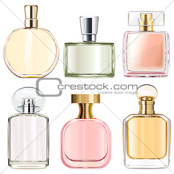 Vector Female Perfume Bottles
