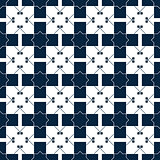 Blue islamic pattern. Oriental tartan texture. Geometric floral seamless pattern. Abstract background. Winter ornament. Vintage wallpaper.