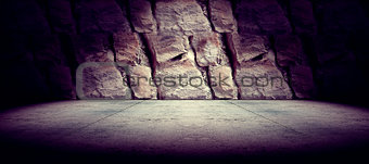 Concrete and rock floor background