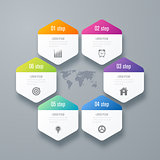 Vector illustration infographics six options