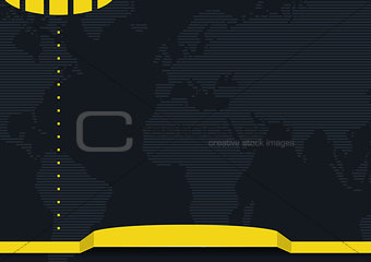 Graphic Background with Striped World Map