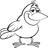 Cartoon Smiling Bird
