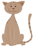 funny beige cat cartoon animal character