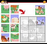 jigsaw puzzles with farm animal characters