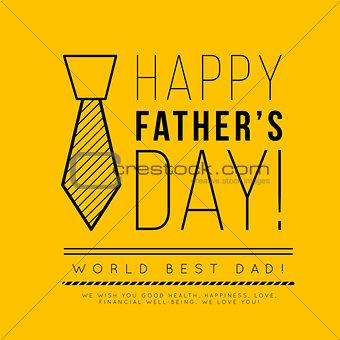 Happy father's day. Congratulation in the fashionable style of minimalism with geometric shapes