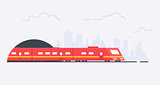Suburban train illustration