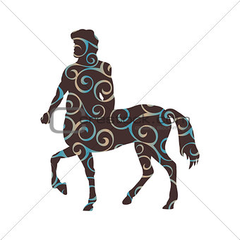 Centaur pattern silhouette ancient mythology fantasy
