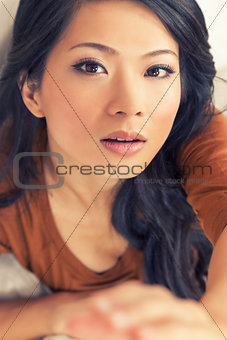 Beautiful Chinese Asian Woman Reaching to Camera