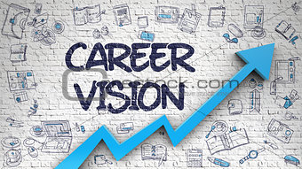 Career Vision Drawn on White Wall.