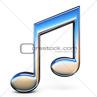 Music sign double eight notes 3D