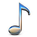 Music sign eighth note 3D