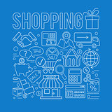 Online Shopping Thin Lines Web Icon Concept