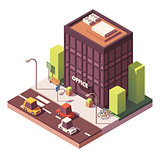Vector isometric office building