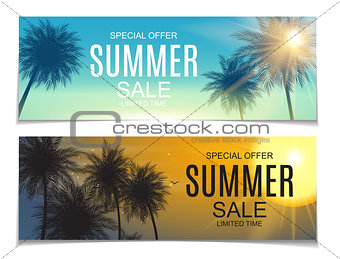 Abstract Vector Illustration Summer Sale Background