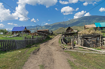 Tungur village. Altai, Russia.