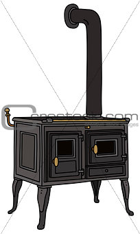 The retro cast iron stove