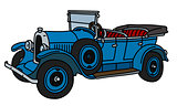 The vintage blue cabriolet