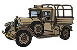 The vintage military truck