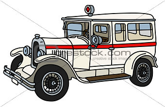 The vintage ambulance