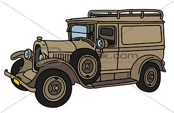 The vintage military car