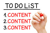 Content To Do List Concept