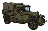 The vintage military truck