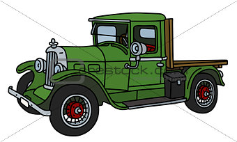 The vintage green lorry