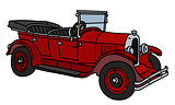 The vintage red cabriolet
