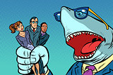 Shark boss business and office staff