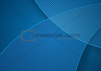 Blue Abstract Background with Grid Pattern