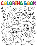 Coloring book party photo booth theme 1