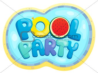 Pool party sign theme 2