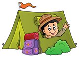 Scout in tent theme image 1