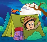Scout in tent theme image 2