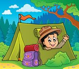 Scout in tent theme image 3