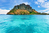 Tropical island in the blue ocean. Thailand.