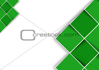 White Background with Green Squares
