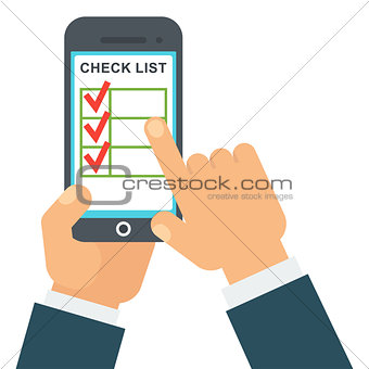 Checklist in smartphone