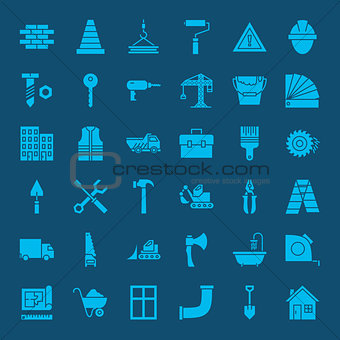 Building Construction Solid Web Icons