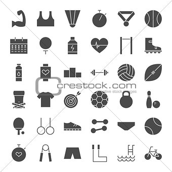 Sport Fitness Solid Web Icons