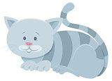cute gray tabby cat cartoon animal character