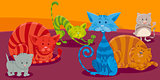 cats or kittens cartoon animal characters group