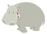 funny cartoon hippopotamus animal character