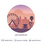 Los Angeles famous city scape.