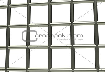 prison jail blocking on white 3d illustration