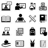 Education, learning and back to school icons