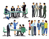 Business meeting among business people