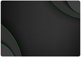 Dark Background with Layers and Green Edges