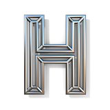 Wire outline font letter H 3D