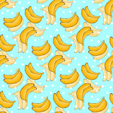 Banana pattern with polka dots
